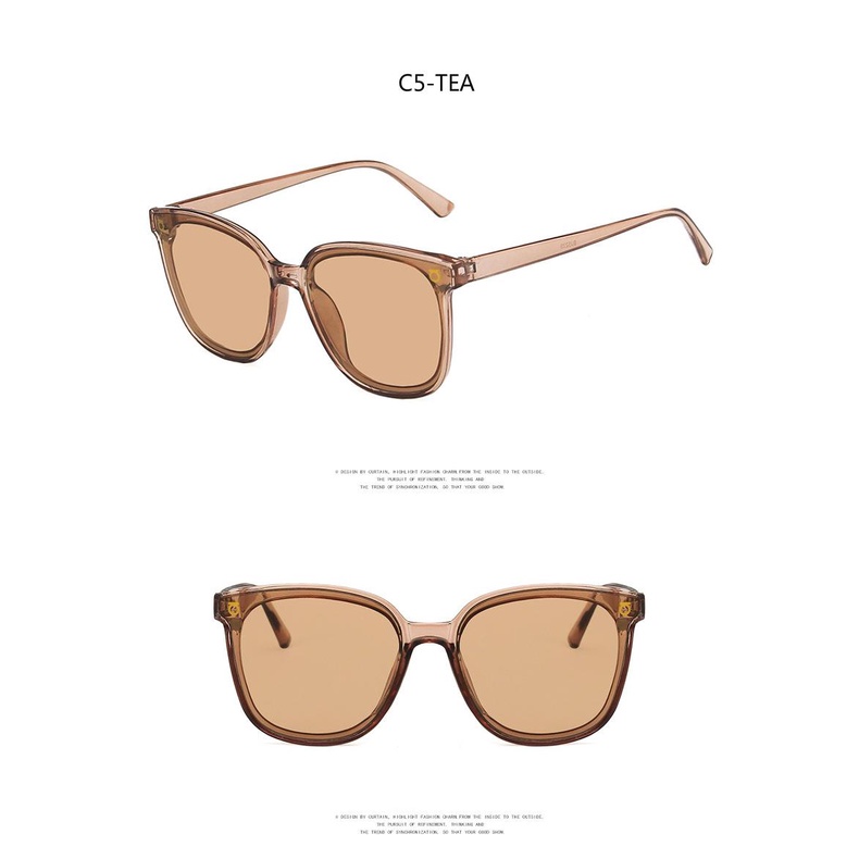 Fashion square ins street shooting retro anti-ultraviolet sunglasses