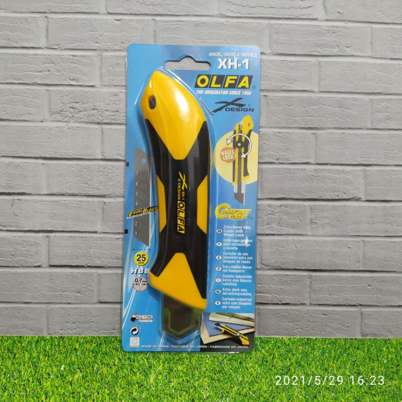 

gk OLFA XH-1 Pisau Cutter 25mm Fiberglass-Reinforced Ratchet-Lock Utility Knife