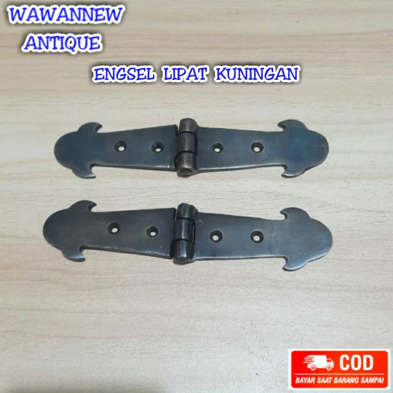 Engsel Lemari Jendela Pintu Rumah Kuningan Kitchen Set Antik Motif Lancip 15cm