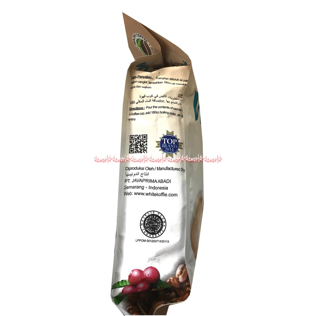 Luwak White Koffie Premium Less Sugar 18sachet Kopi Instan Kopi Luwak Putih White Coffee Loewak