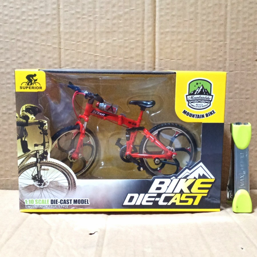 Mainan Miniatur sepeda gunung skala 1:10 BIKE DIE CAST
