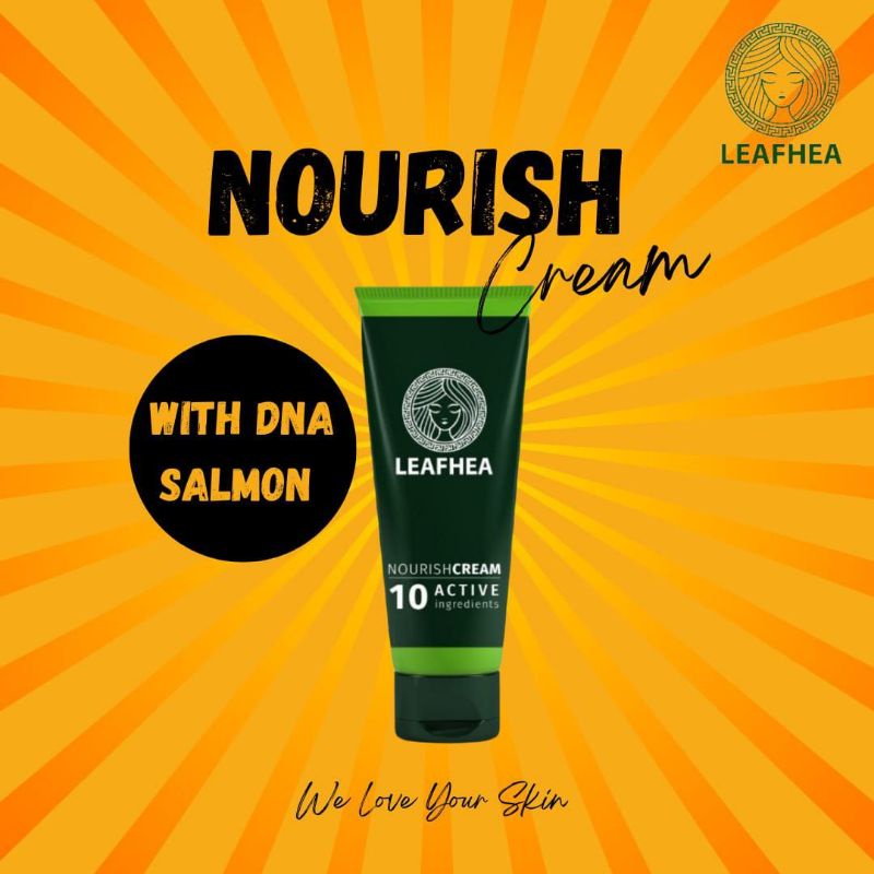 cream wajah siang malam Nourish cream leafhea original