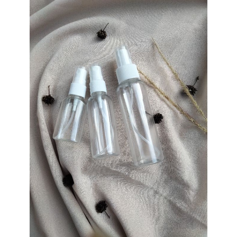 (Ready Stock) Botol Spray Plastik Bening 30 ml/60 ml/100 ml