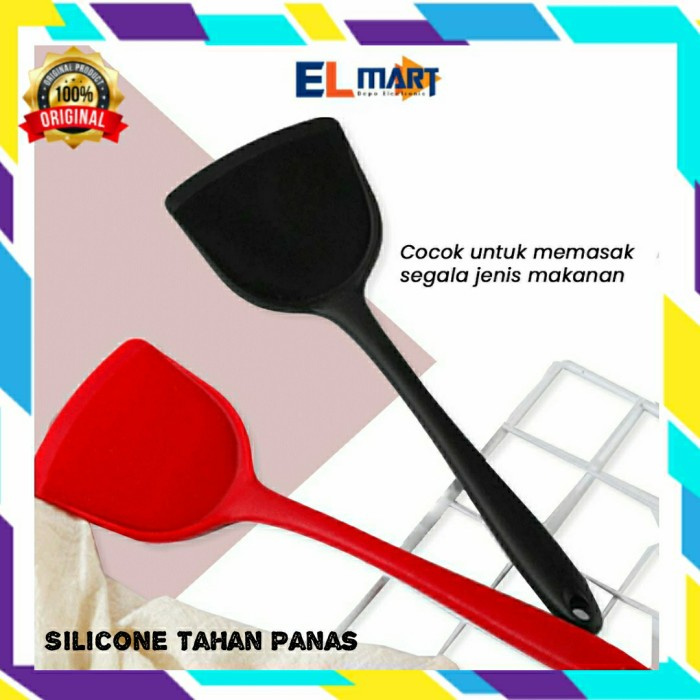 Sutil Silikon Tahan Panas Food Grade Spatula Turner Silicone ES01