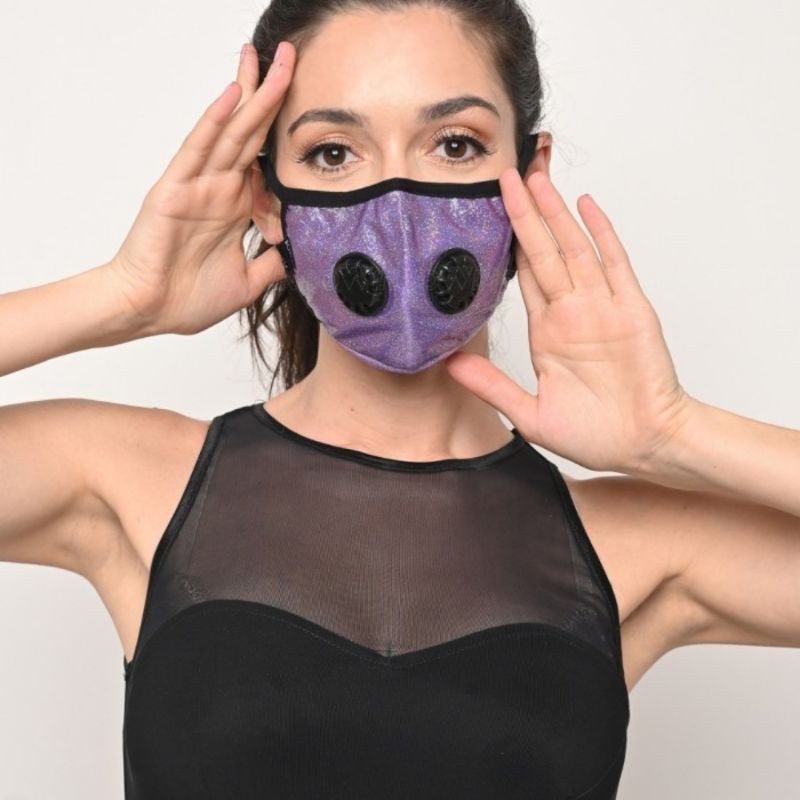 Masker N99 Bowin Fashion Style - filter PM2.5 Warna Gold - Silver - Purple Masker Motor