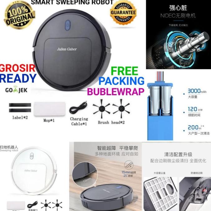 JALLEN GABOR VACUUM ROBOT Pembersih Debu Lantai SMART SWEEPING ROBOT