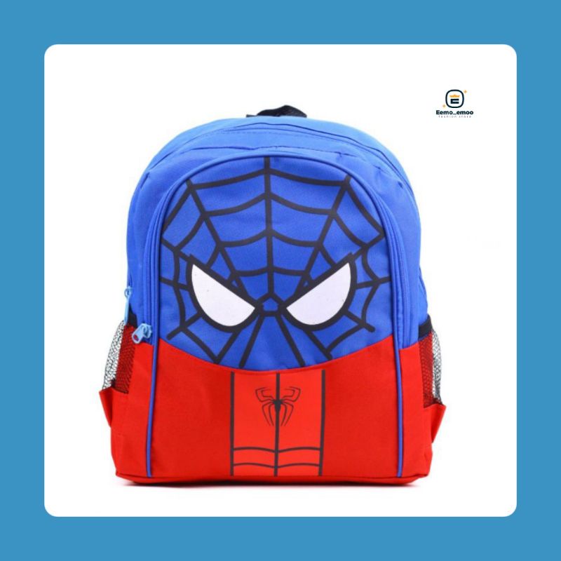 SPIDERMAN TAS RANSEL ANAK SEKOLAH LAKI LAKI KARAKTER DRAGNET PAUD/TK/SD TAS ANAK MURAH EMOEMO