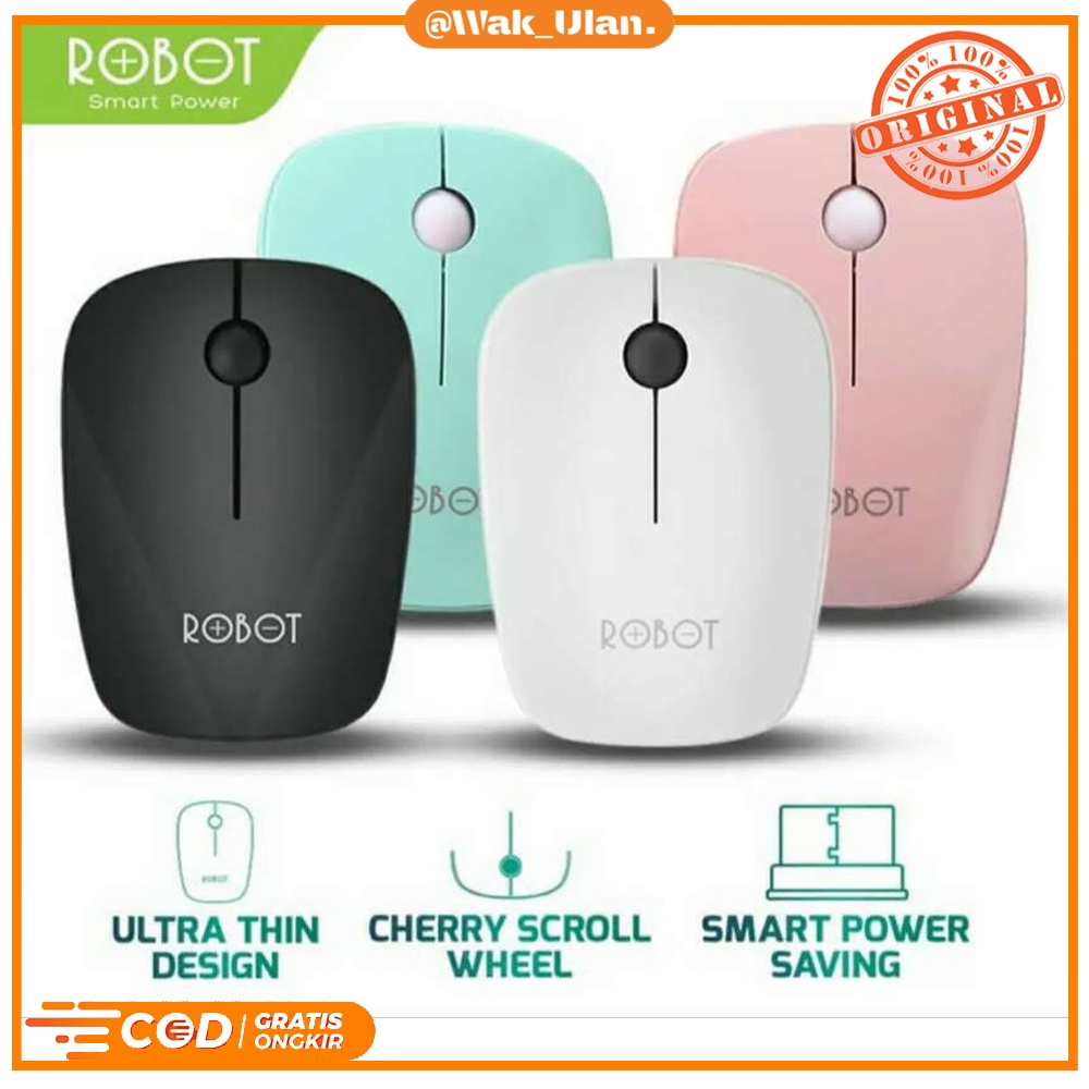 MOUSE Wifi Wireless Tanpa kabel ROBOT M220 M 220 M-220 MICE Warna PC Laptop Komputer