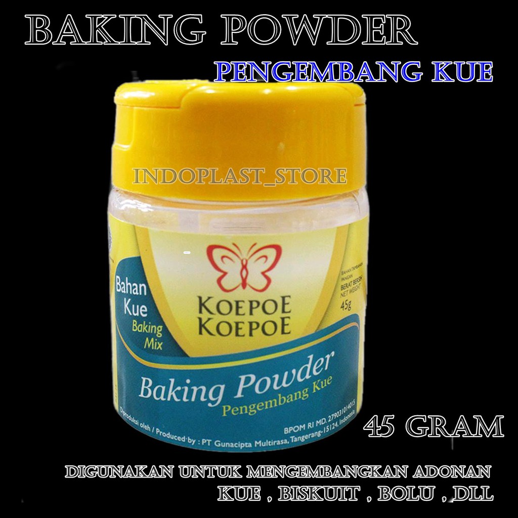 

Baking powder kopoe kupu koepoe 45 gram / pengembang kue