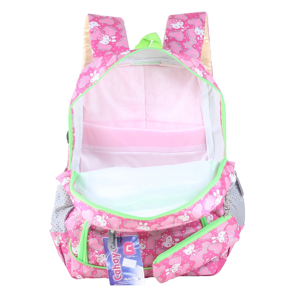 Tas Sekolah Sd Cantik Tas Karakter Hello Kitty Tas Lucu Cahaya Pink Bonus Tempat Pensil