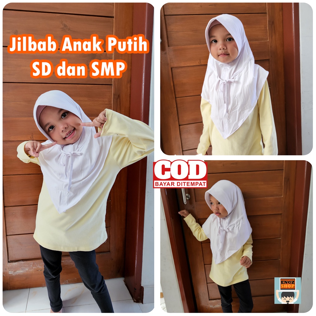 Bergo HIJAB Instan SD &amp; SMP / KERUDUNG SEKOLAH PUTIH