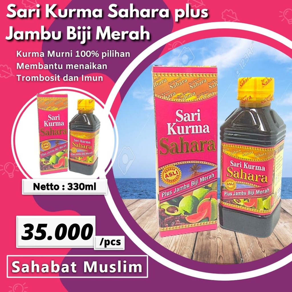 

Sari Kurma Sahara Origina Plus Jambu Biji Merah - Madu Daya Tahan Tubuh