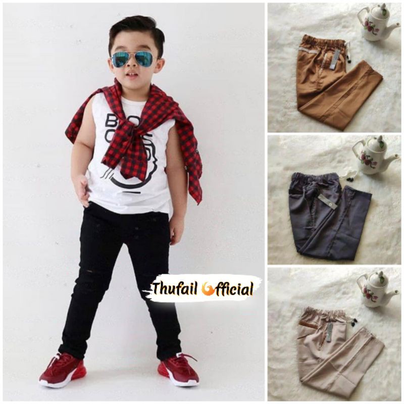 Ecer pilih warna 1-18th celana chino panjang anak laki laki terlaris chinos slim fit