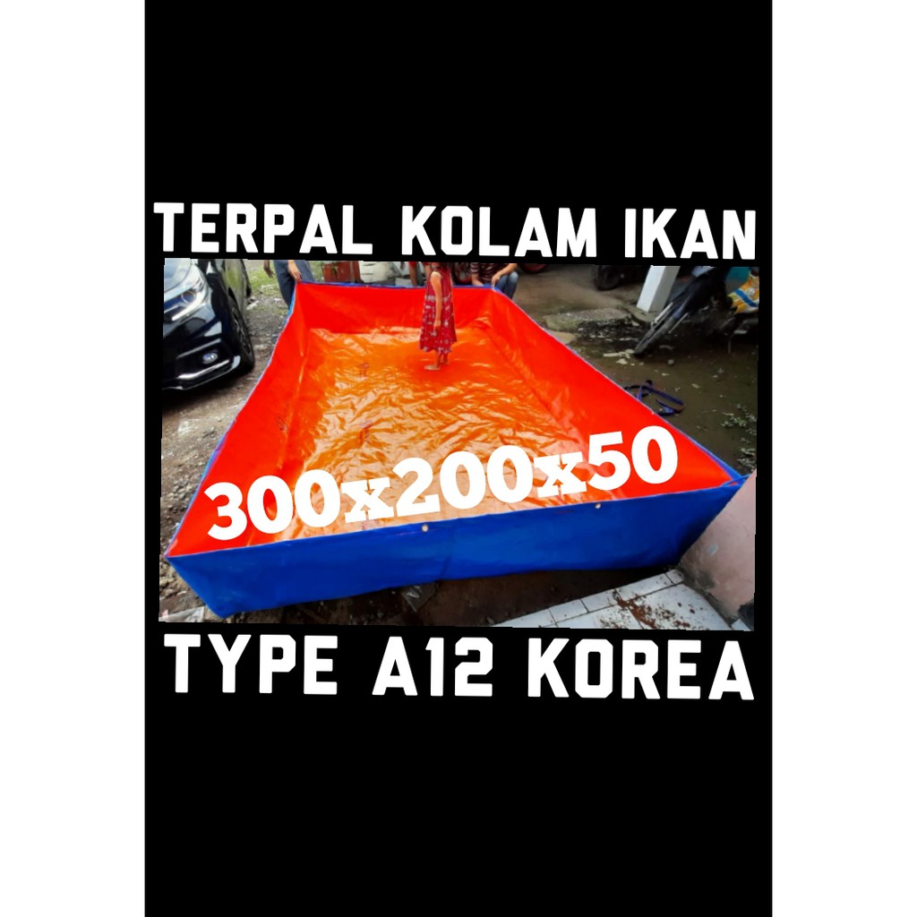 TERPAL KOLAM IKAN JUMBO UK[300X200X50] TYPE A12 ORIGINAL sangat cocok buat ikan lele dan nila