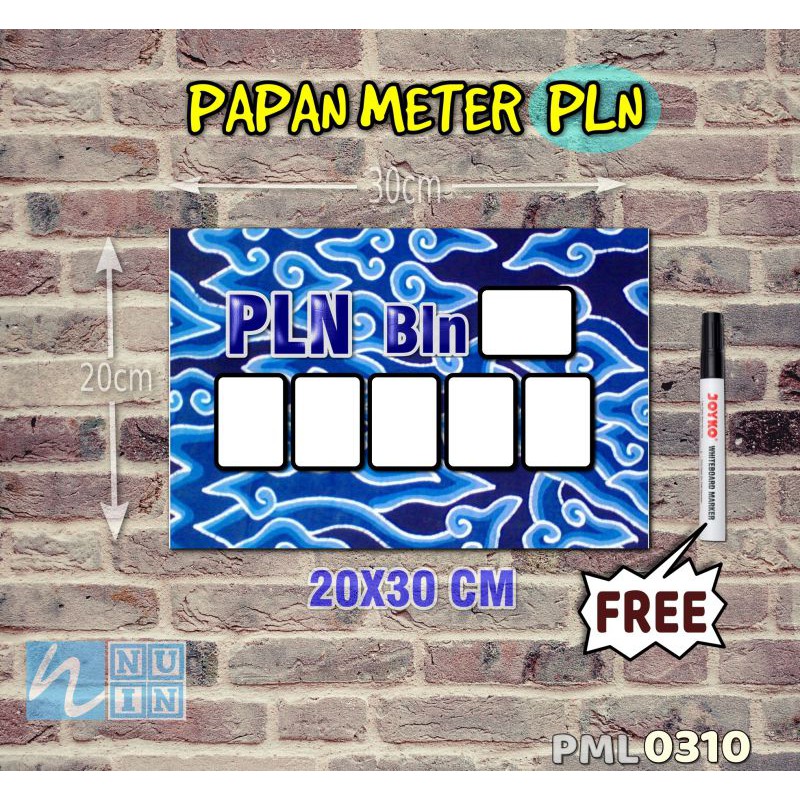 

Nuin Papan Meter Listrik PLN PAM motif Unik - Batik 10
