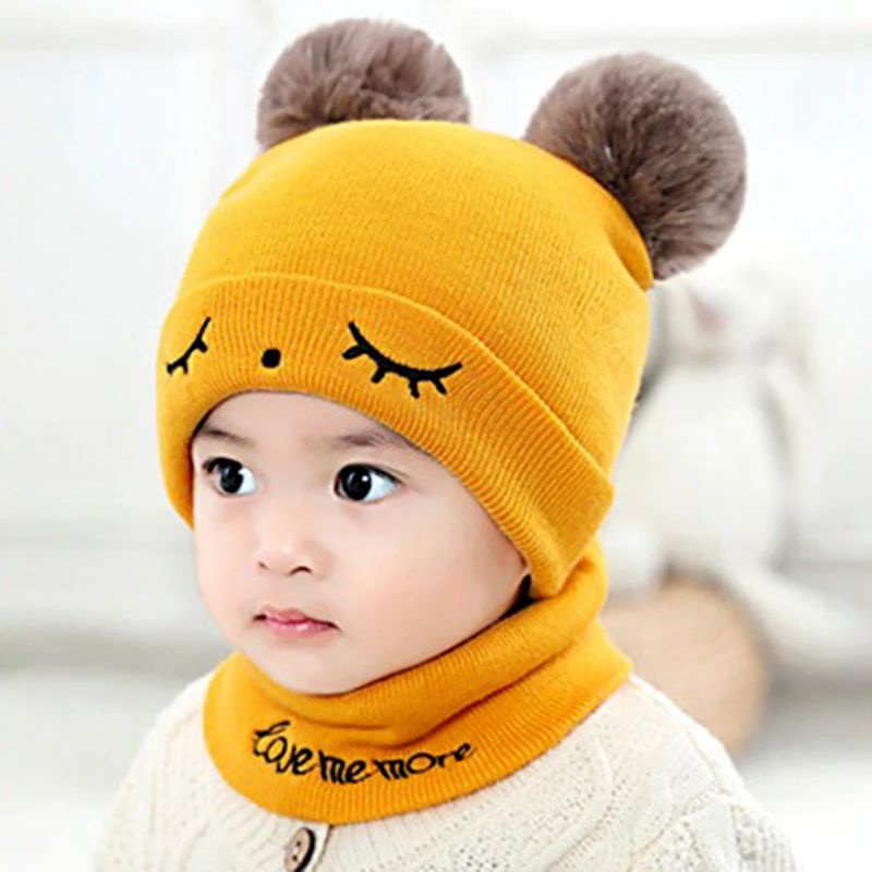 Topi Kupluk Rajut Anak Bordir Alis Usia 0-3 Tahun Kupluk Bayi kupluk anak model alis mata usia 6bulan sampe 3tahun
