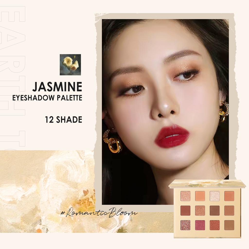 (READY&amp;ORI) Focallure Jasmine Romantic Bloom 12 Pan Eyeshadow FA321 FA 321