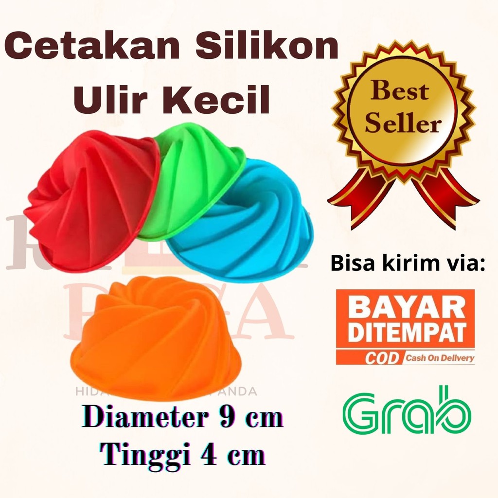 Cetakan Loyang Kue Cake Bolu Kukus Puding Pudding ULIR Silikon Silicon Silicone KECIL