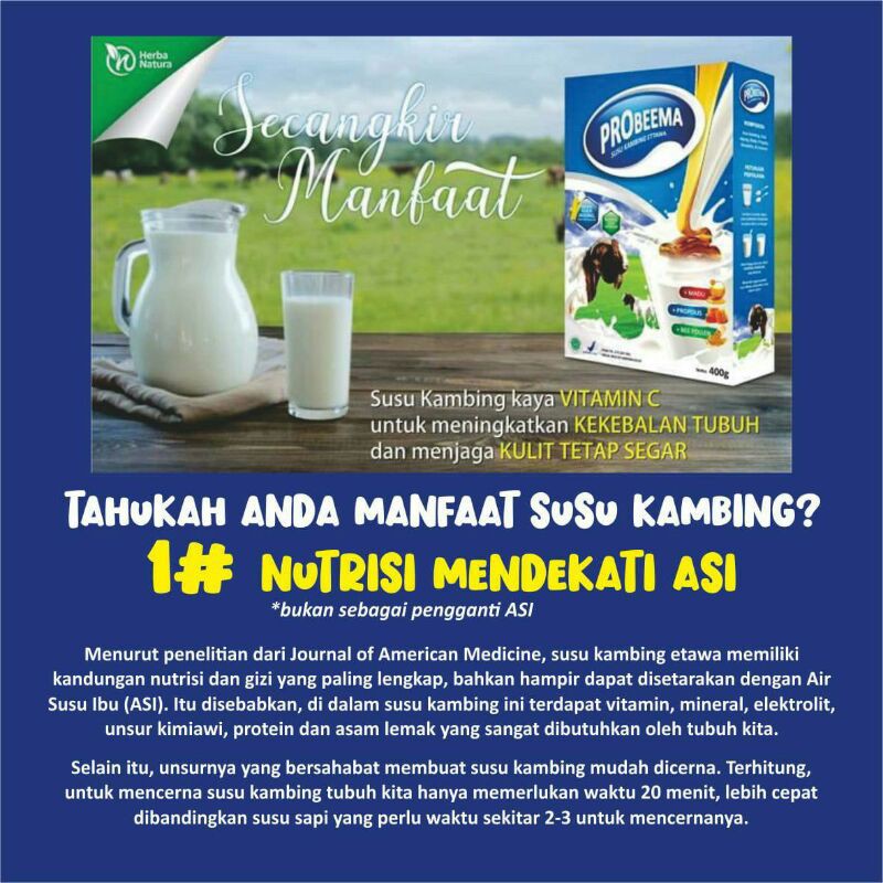 

PROBEEMA PREMIUM SUSU KAMBING MADU
