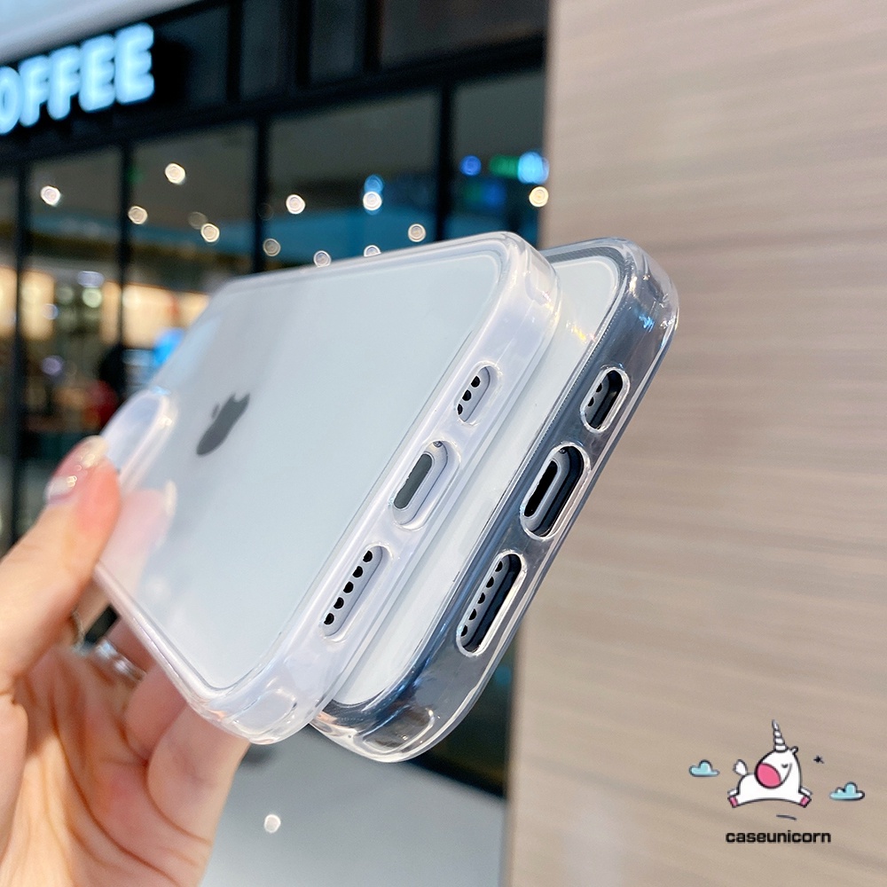 Soft Case Bumper Transparan 3 In 1 Warna Permen Untuk Iphone 13 Pro Max 7 8 Plus 7plus 11 12 13 Pro Max X Xr Xs Max Se 2020