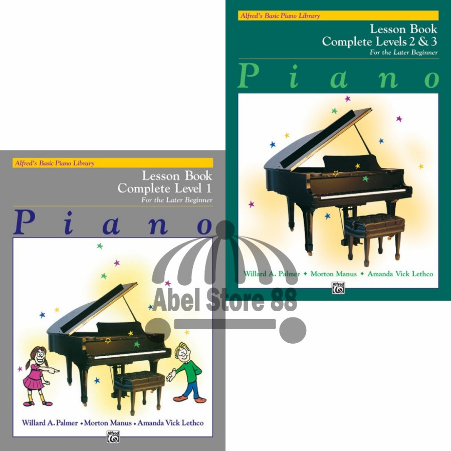 Alfred Lesson Book Complete Level 1/Level 2-3 for Later Beginner Buku Belajar Piano Pemula