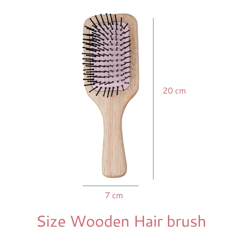 JD Wooden Hair Combs Medium Hair Brush Fluffy soft material Rectangle Hair Tools