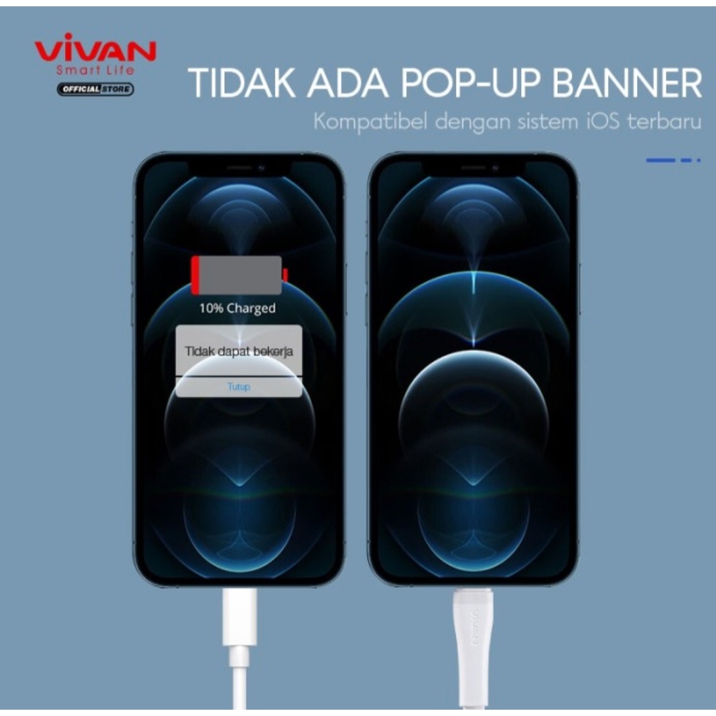 Vivan SL30s SL100s SL200S Kabel cable data Iphone ipad charger Quick Charging