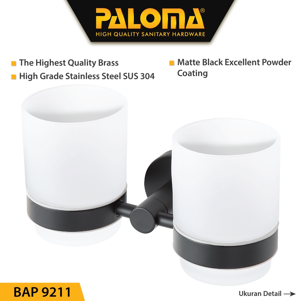PALOMA BAP 9211 Tempat Gelas Sikat Gigi Kumur Rak Tumbler Holder Mandi