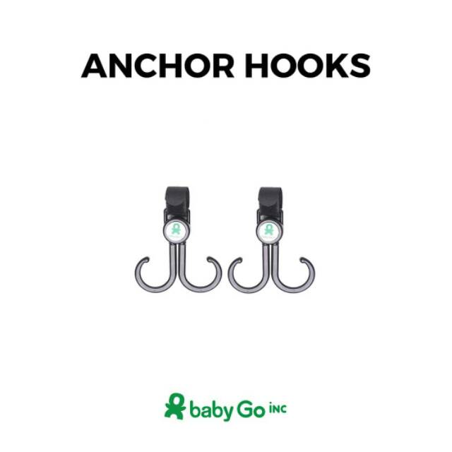 BabyGo Inc - BabyGoinc Anchor - Biggie Stroller Hooks Baby go inc