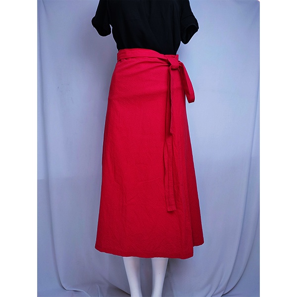Rok Lilit Panjang Polos Rok Tali Lilit Warna Merah