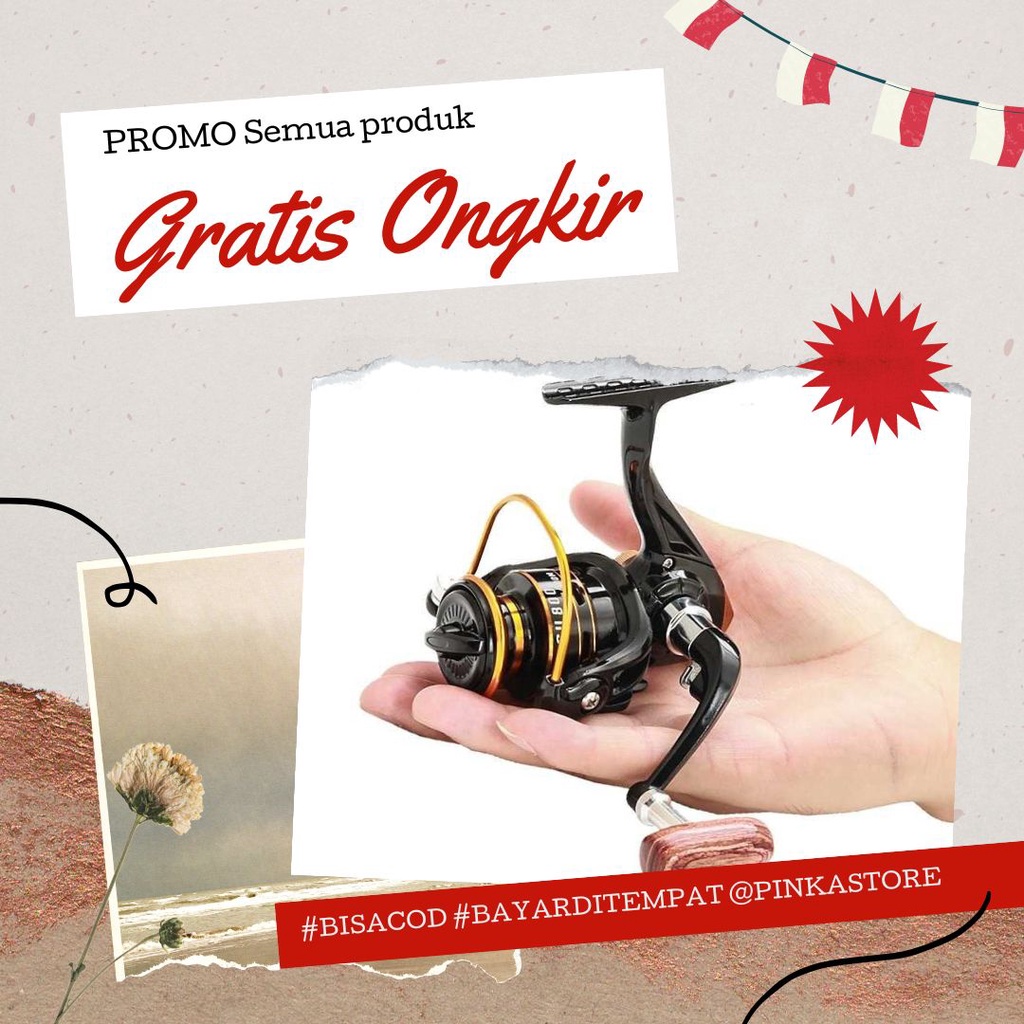REEL PANCING LAUT BAHAN METAL MURAH KATROL PANCING SPINNING RASIO 4.8:1