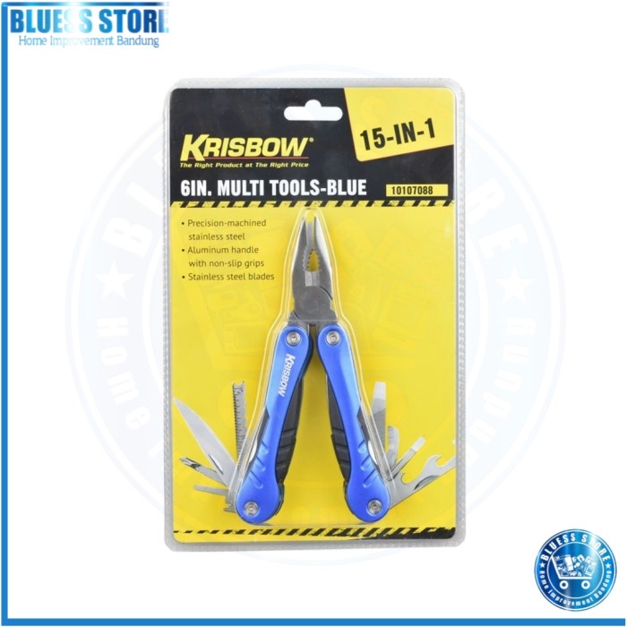 Krisbow Alat Saku Multi Tools 15 In 1 Biru Tang Serbaguna 15 in 1