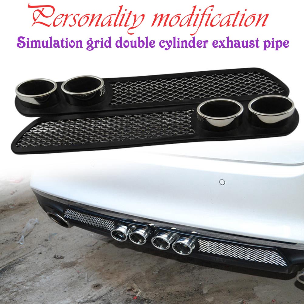 CARA_1Pair Universal Car Auto Styling Pipa Knalpot Muffler Ventilasi Dekoratif Palsu