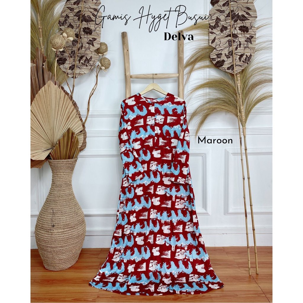 Gamis Hyget Busui Lanjutan Katalog Gamis Murah Gamis Hyget Gamis 30ribuan AH-HY.DELVA BSUI marun