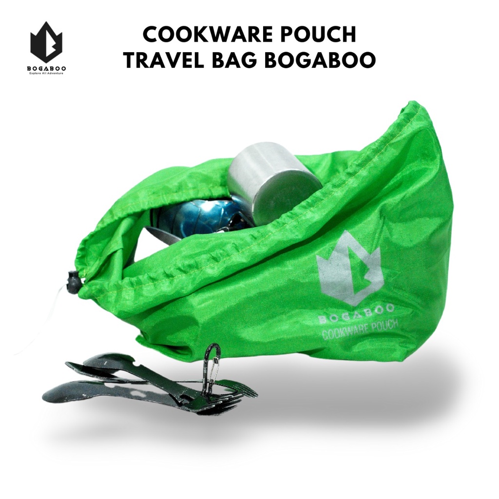 BISA COD Cookware pouch bogaboo - travel bag bogaboo - tempat alat masak Portable - tempat NESTING TNI - TEMPAT COOKING SET