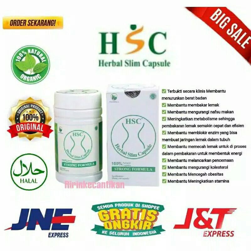 OBAT HSC SLIM ASLI | OBAT HERBAL DIET PELANGSING BADAN AMPUH ORIGINAL