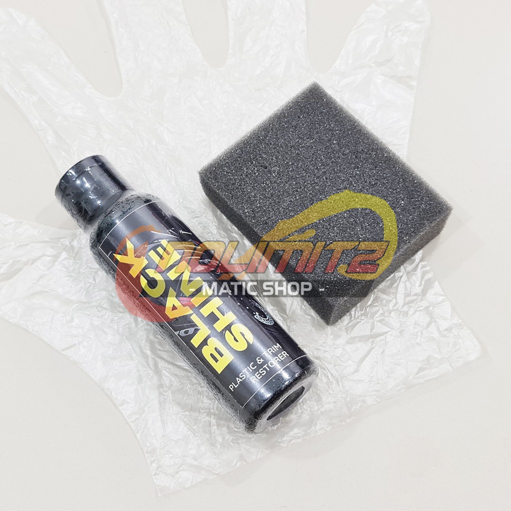 Black Shine Plastic Trim Restorer Penghitam Body Motor Mobil NMAX XMAX