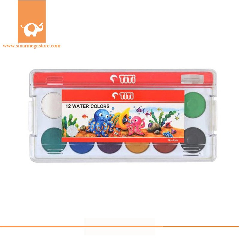 

Joyko Titi Water Color 12 / Water Color Cake / Cat Air TiTi WC-Cake-12 / 12 Warna / Colors