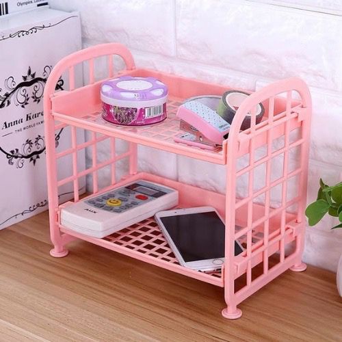 BOS - Tempat Kosmetik 2 Tingkat | Rak Meja Serbaguna / Cosmetic Shelf 2 Susun