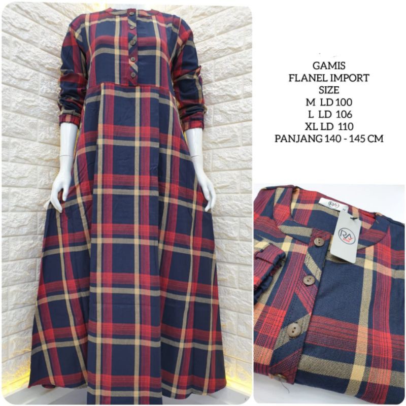 gamis flanel impor|gamis import|flanel