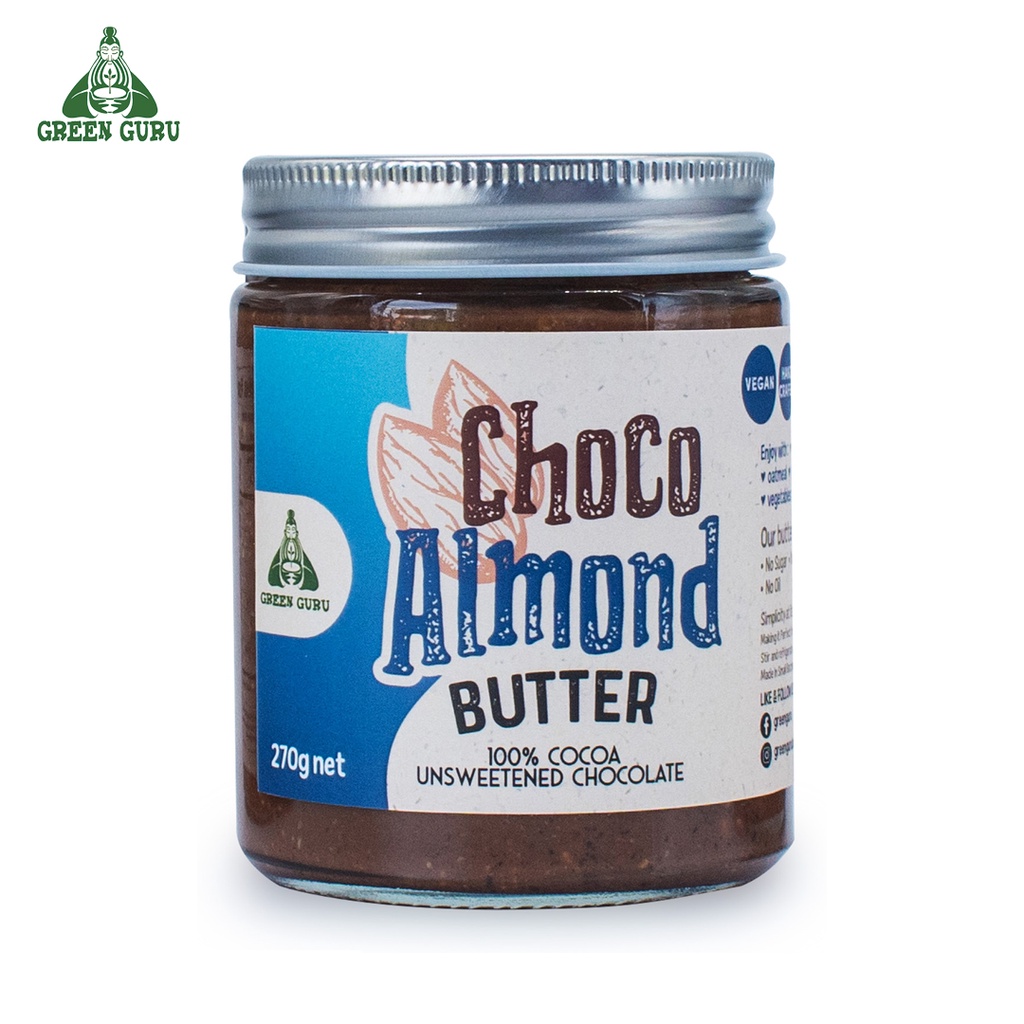

Roasted Choco Almond Butter 270Gr (Unsweetened, Gluten Free, Vegan, Keto)