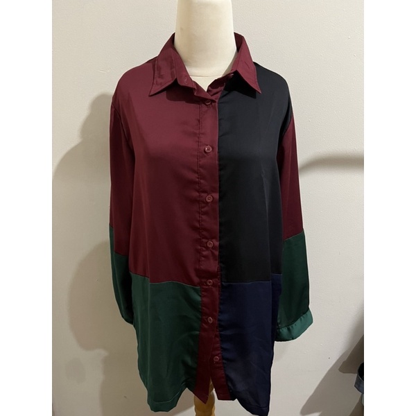 Kemeja Casual Kotak-kotak 4 Warna Retail Therapy