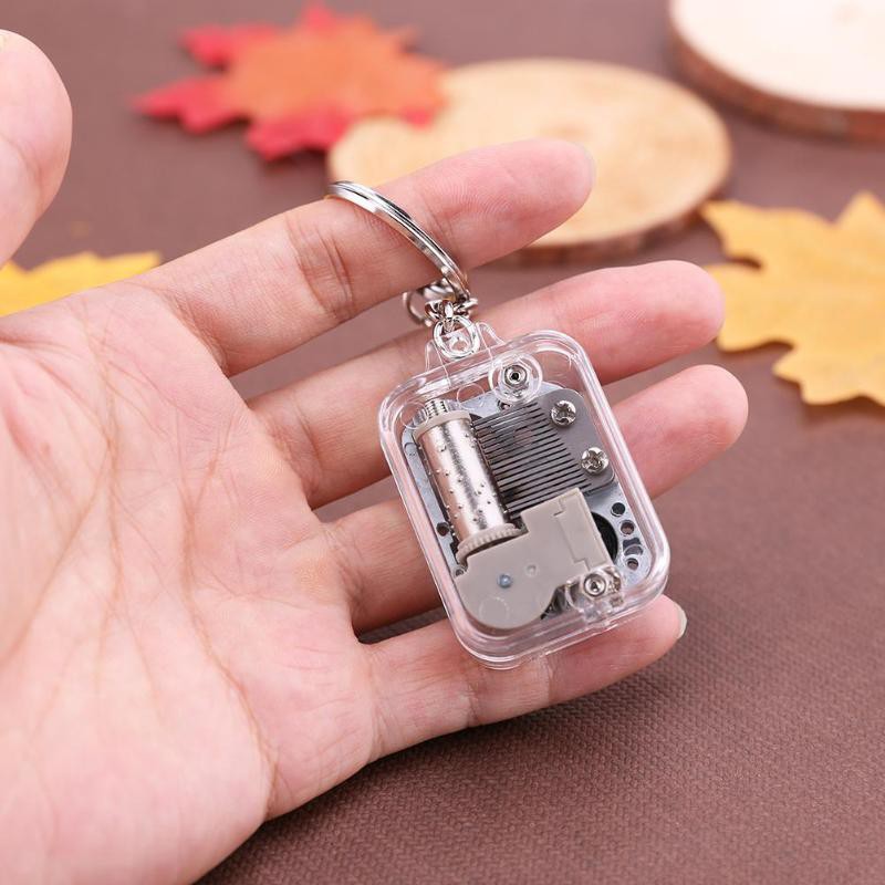 Grab Medan Gantungan Kunci Kotak Musik DIY 18 Tones Mechanical Metal Music Box Keychain - MBB18