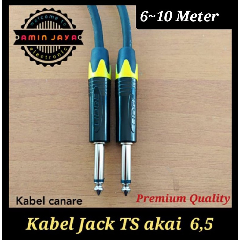 Kabel gitar berkualitas kabel jack akai 6,5 kabel canare 6 sampai 10 meter