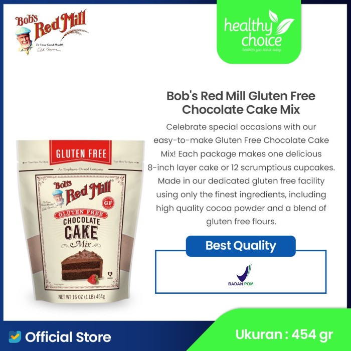 

Bob's Red Mill Gluten Free Chocolate Cake Mix 454 gr