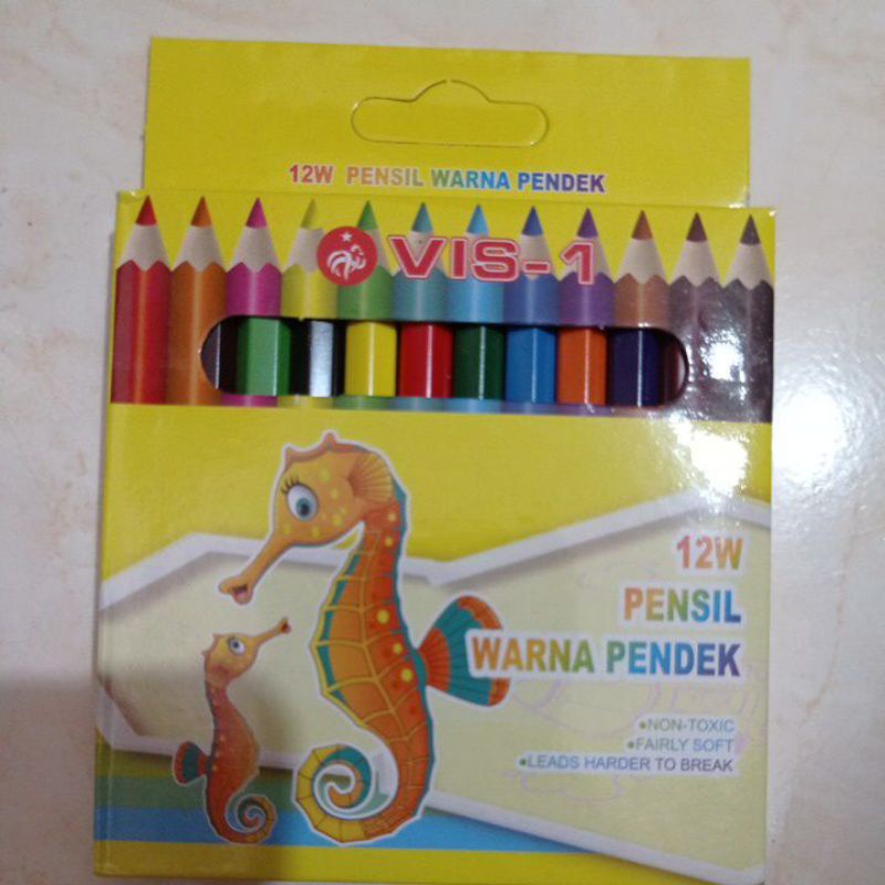 PENSIL WARNA MONTANA PENDEK 12 PCS-VIS KECIL