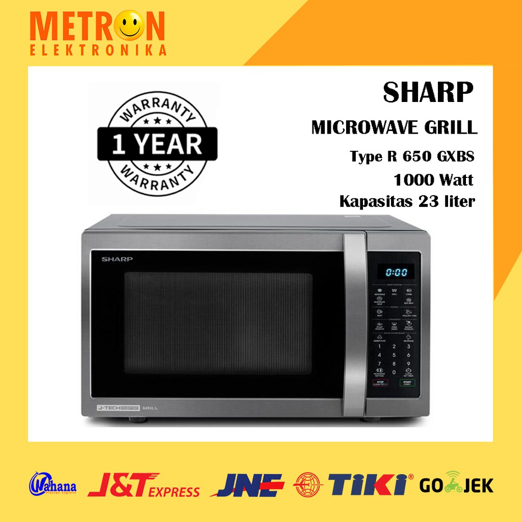 SHARP R 650 GXBS / MICROWAVE GRILL INVERTER 23 LTR / R650GXBS