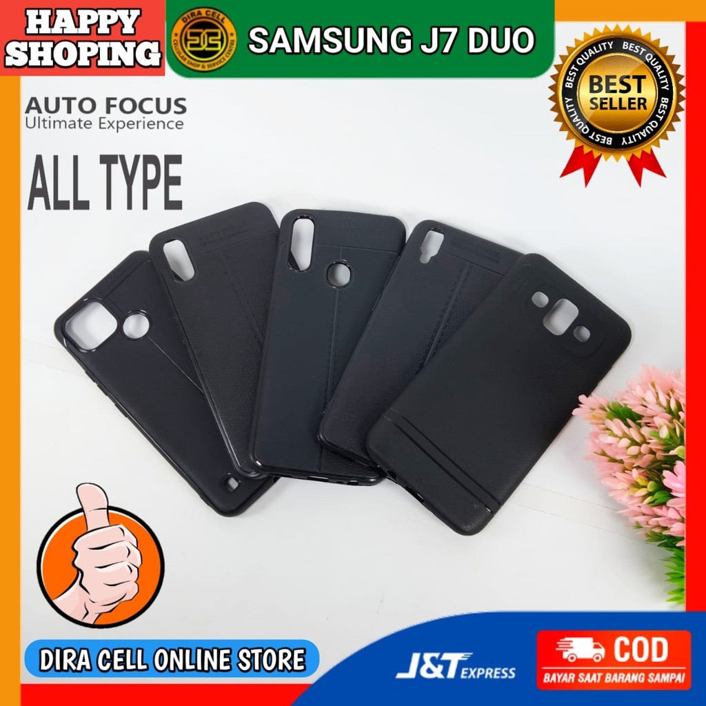 AUTOFOCUS SILICON HITAM SILIKON BLACK TYPE SAMSUNG J7 DUO BAHAN LEMBUT NYAMAN DI GENGGAM