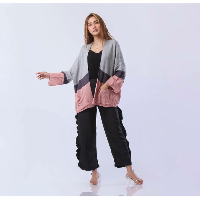KALILA - CAMEROON Cardy / Cardigan Oversize / Cardigan Rajut Wanita Dewasa / Kardigan Rajut Wanita