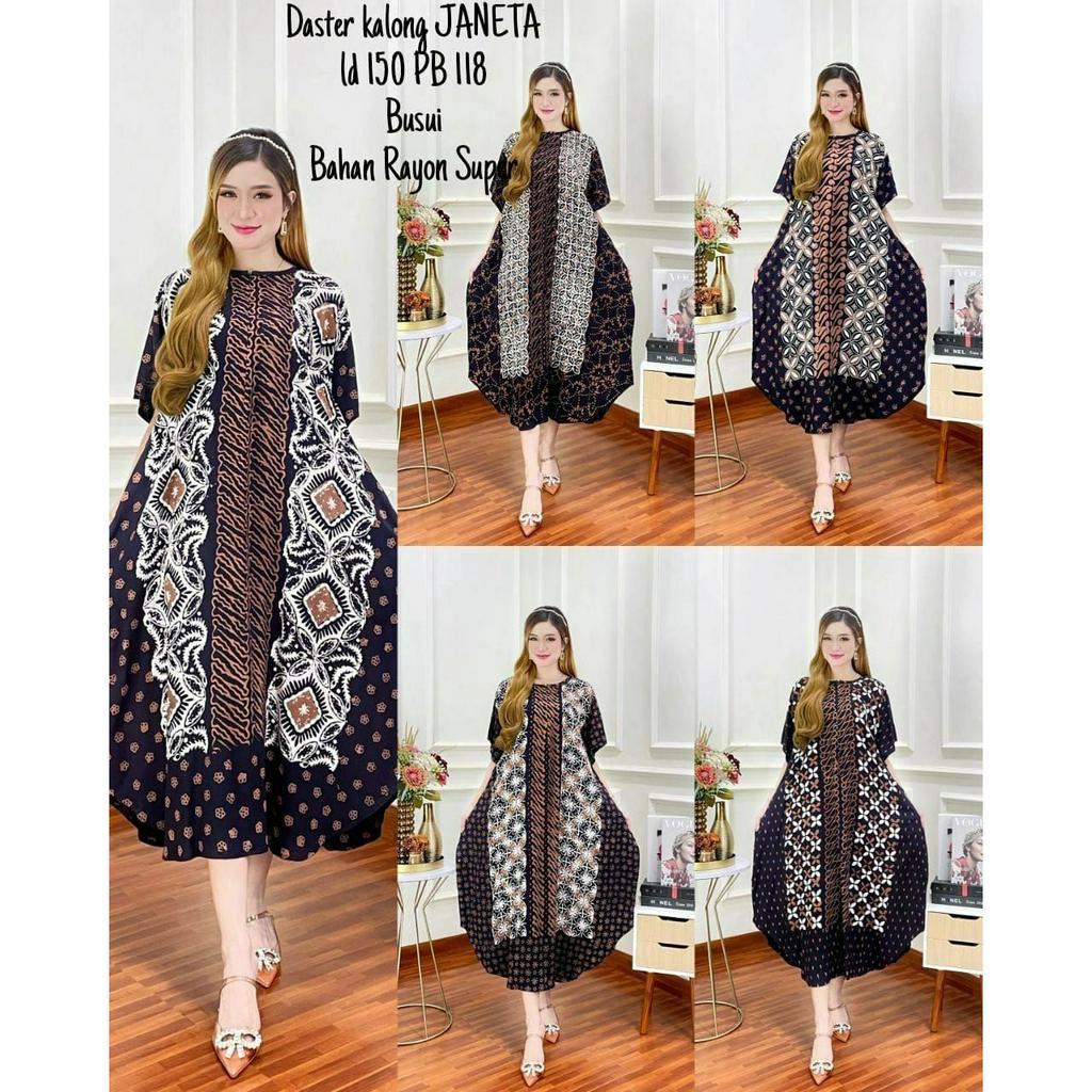 Daster Lowo Cap Sogan 2 Resleting Dada/Busui